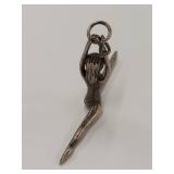 Elegant Sterling Silver Pendant Ballerina Pose