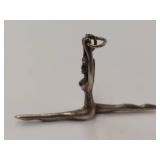 Elegant Sterling Silver Pendant Ballerina Pose