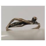 Sterling Silver Abstract Design Artistic Ring