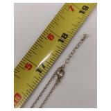 Sterling Silver Charm Necklace with Disc Pendants & Pearl