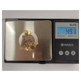 Sterling Silver Charm Necklace with Disc Pendants & Pearl