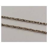 Elegant Sterling Silver Rope Chain Necklace