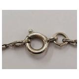 Elegant Sterling Silver Rope Chain Necklace