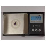 Elegant Sterling Silver Pendant with Purple Gemstone