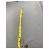 Sterling Silver Necklace with Baguette Cut Pendant