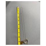 Sterling Silver Heart Pendant Inlaid Necklace