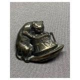 Vintage Sterling Silver Cat Brooch