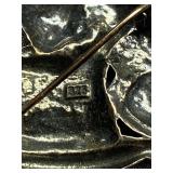 Vintage Sterling Silver Cat Brooch