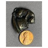 Vintage Sterling Silver Cat Brooch