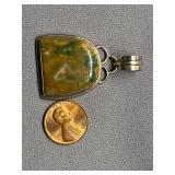 Sterling Silver Natural Stone Pendant Necklace