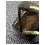 Vintage Silver Ring with Larimar Stone Antique