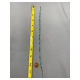 Sterling Silver Child Necklace - Turquoise Beads