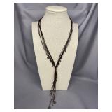 Silpada Elegant Sterling Silver Black String Necklace