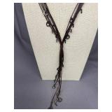 Silpada Elegant Sterling Silver Black String Necklace