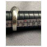 Sterling Silver Ring with Dark Stone Inlay 925