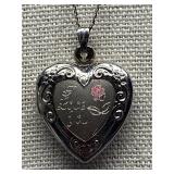 Sterling Silver Heart Locket Necklace