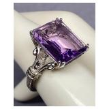Sterling Silver Amethyst Ring