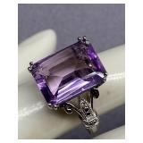 Sterling Silver Amethyst Ring
