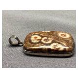 Sterling Silver Pendant with Tiger Skin Jasper