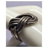Sterling Silver Knot Ring 925 Size 6.25