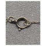 Sterling Silver Heart Necklace with Crystals