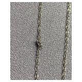 Sterling Silver Heart Necklace with Crystals