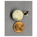 Vintage Sterling Silver Onyx Pendant Charm