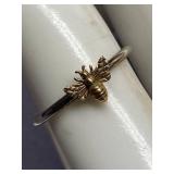 Sterling Silver Bee Ring - Size 8
