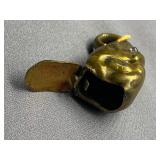 Antique Elephant Shaped Brass Snuff Box Locket