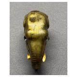 Antique Elephant Shaped Brass Snuff Box Locket
