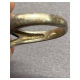 Vintage Sterling Silver Square Pink Gemstone Ring