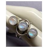 Sterling Silver Moonstone Ring Elegant Design
