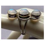 Sterling Silver Moonstone Ring Elegant Design