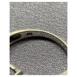 Sterling Silver Yellow Gemstone Ring Size 6.25