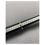 Sterling Silver Yellow Gemstone Ring Size 6.25