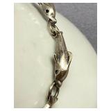 Sterling Silver Dolphin Bracelet, 7.5"