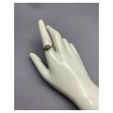 Vintage Sterling Silver Gemstone Engagement Ring Size 9