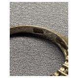 Elegant Sterling Silver Cluster Ring Size 10