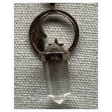 Sterling Silver Moon Star Crystal Pendant