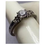 Sterling Silver Ring with Center Stone