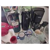 Coffee Pots, Cake Dish, & Misc....