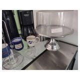 Coffee Pots, Cake Dish, & Misc....