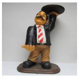 Figural Wine Holder Stand w/Tray