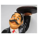 Figural Wine Holder Stand w/Tray