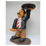 Figural Wine Holder Stand w/Tray