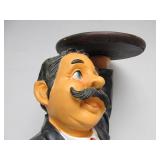 Figural Wine Holder Stand w/Tray