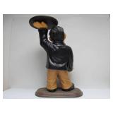 Figural Wine Holder Stand w/Tray