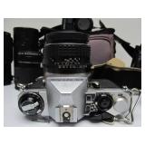 Vintage PENTAX Film Camera w/Zoom Lenses & Accessories