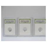 Set of 3 Genuine Authenticated Meteorites #1