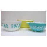 3 Vintage PYREX Bowls